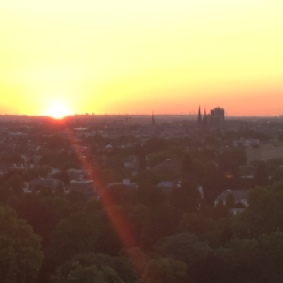 Sunset over Bonn (Germany)